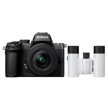Nikon Z50 II + Z DX 16-50/3.5-6.3 VR + Aculon 8x21 Weiß Fernglas