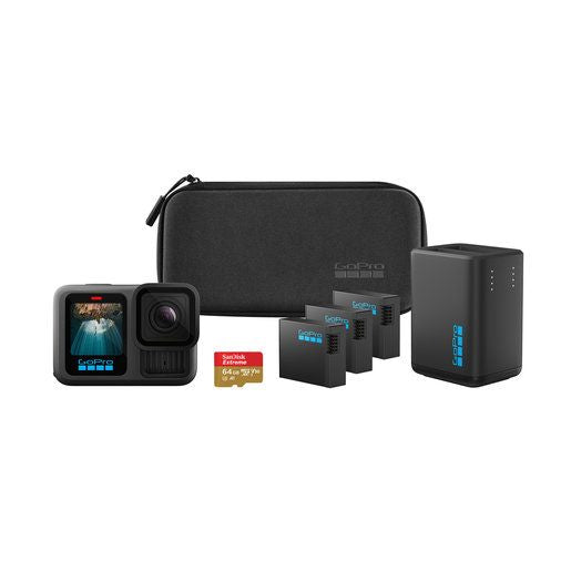 GoPro HERO13 Black Extended Power Bundle Actioncam, 3x Akkus, 64GB microSD-Karte