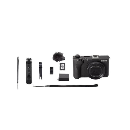 Canon Powershot V1 Premium Vlogging Kit schwarz , inkl. 128 GB Speicherkarte