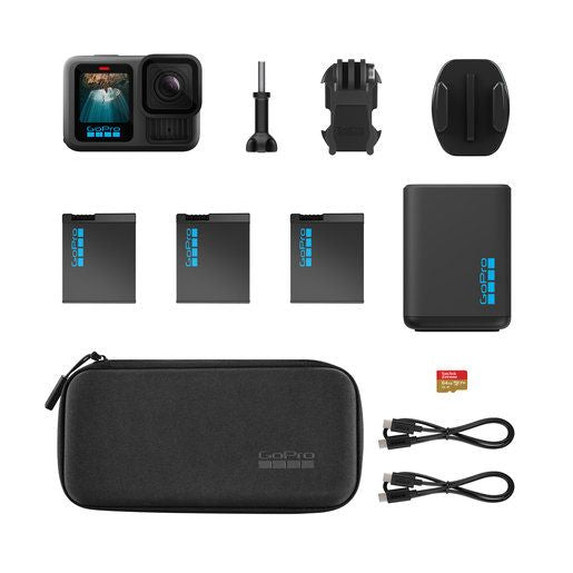 GoPro HERO13 Black Extended Power Bundle Actioncam, 3x Akkus, 64GB microSD-Karte