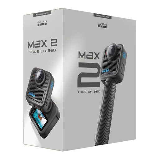 GoPro MAX2 Black Accessory Hard Bundle Actioncam, 2x Akkus, 64GB microSD-Karte