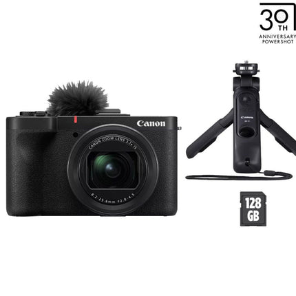 Canon Powershot V1 Premium Vlogging Kit schwarz , inkl. 128 GB Speicherkarte