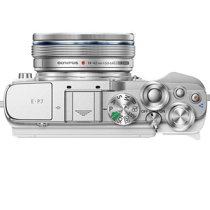 OM System OM-D E-P7 Pancake Zoom Kit ( EZ-M14-42EZ ) weiß/silber