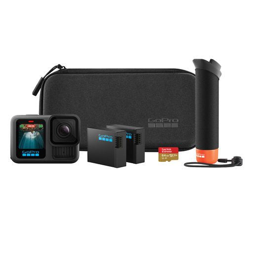 GoPro HERO13 Black Accessory Hard Bundle 2 Akkus+ 64 GB Micro SD 1x, Actioncam